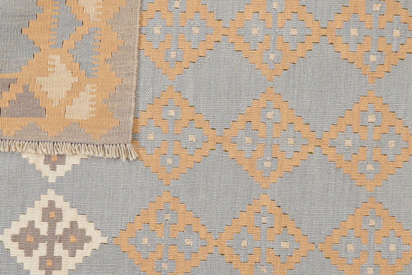 Kelim Gashgai — Handmade, 123x188 cm, Grey, 100% Virgin Wool | View 6