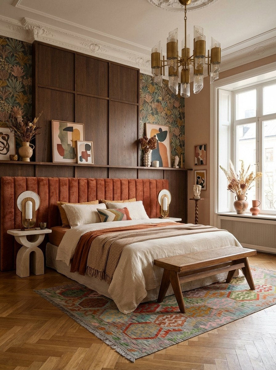 Kelim Sahara — Handgefertigt, 294x202 cm, Bunt, 100% Virgin Wool | Back view