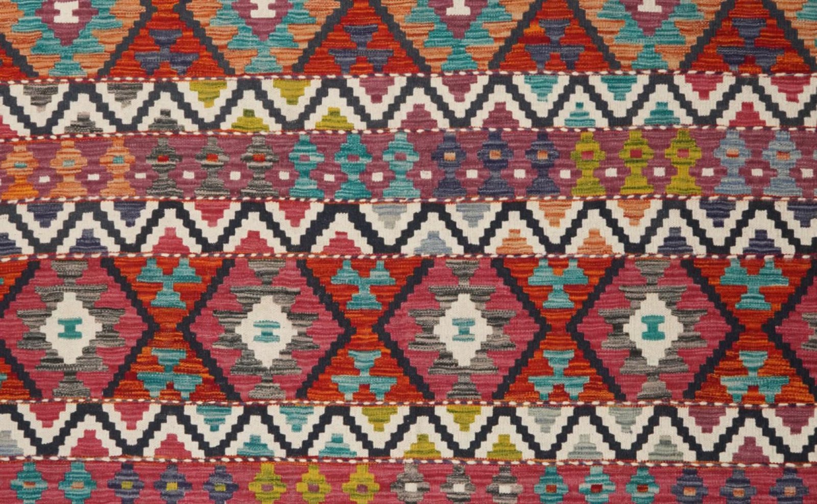 Kelim — Handmade, 198x303 cm, Multicolor, 100% Virgin Wool | View 4