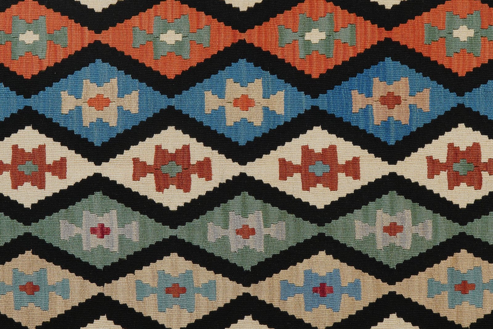 Kelim Gashgai — Handmade, 157x200 cm, Black, 100% Virgin Wool | View 5