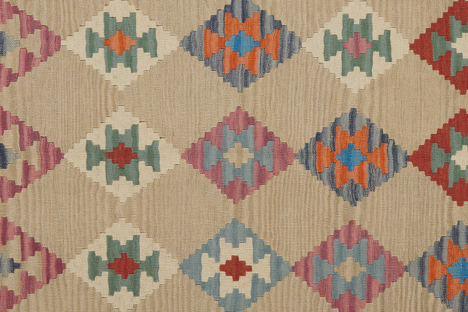 Kelim Gashgai — Handgefertigt, 202x159 cm, Grau, 100% Virgin Wool | View 6