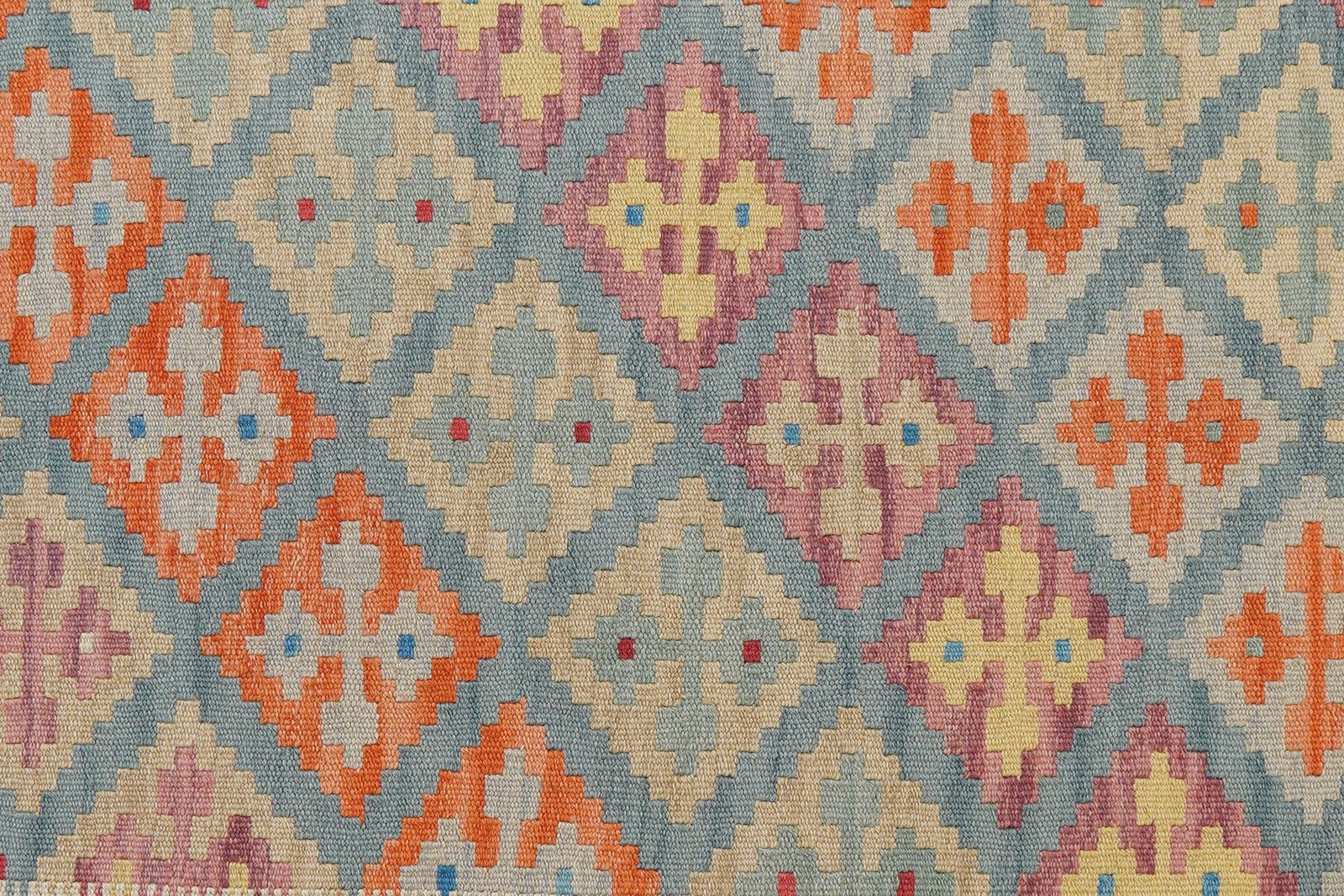Kelim Gashgai — Handmade, 121x174 cm, Blue, 100% Virgin Wool | View 5