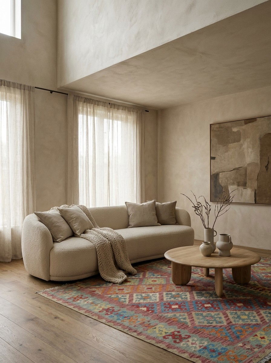 Kelim Gashgai — Handgefertigt, 249x184 cm, Grün, 100% Virgin Wool | Detail view