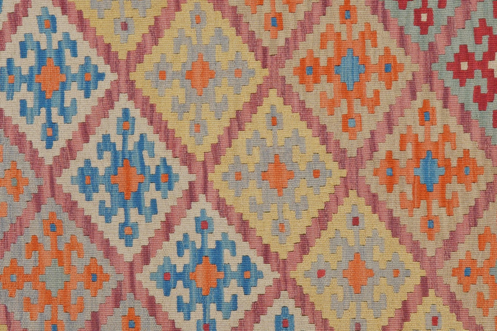 Kelim Gashgai — Handmade, 179x251 cm, Red, 100% Virgin Wool | View 5