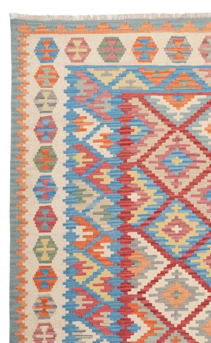 Kelim Gashgai — Handgefertigt, 308x253 cm, Beige, 100% Virgin Wool | View 4