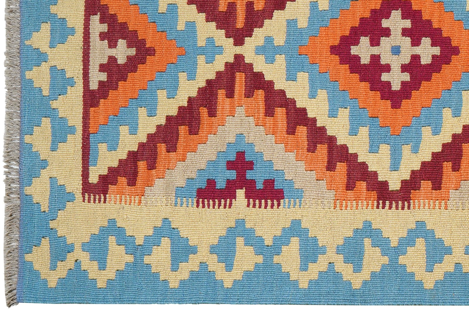 Kelim Gashgai — Handmade, 84x240 cm, Beige, 100% Virgin Wool | View 3
