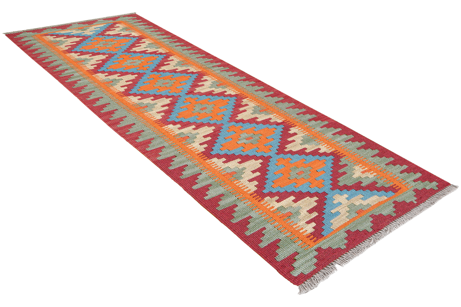 Kelim Gashgai — Handgefertigt, 192x54 cm, Bunt, 100% Virgin Wool | View 5