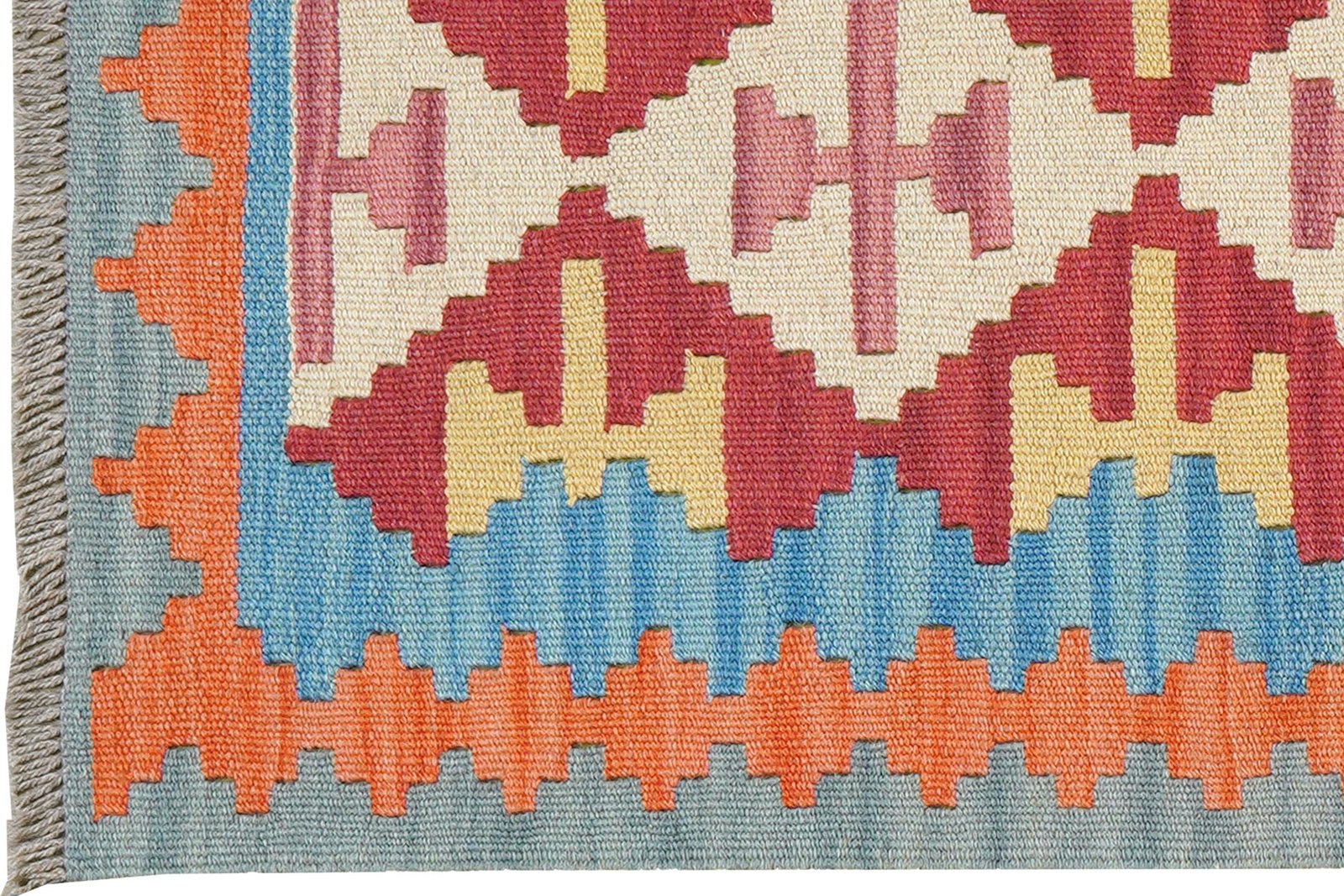 Kelim Gashgai — Handmade, 60x193 cm, Red, 100% Virgin Wool | View 3