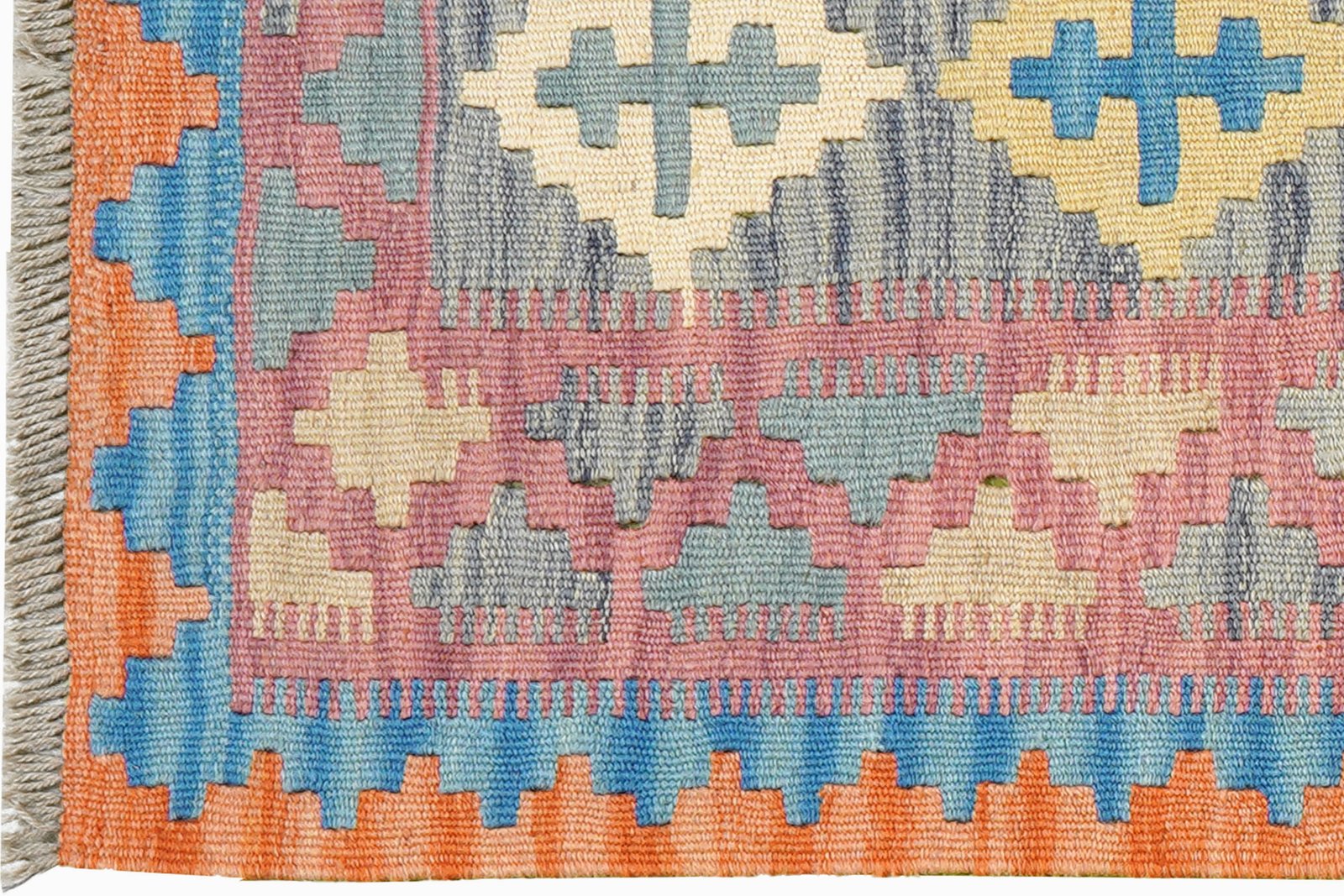 Kelim Gashgai — Handmade, 63x220 cm, Grey, 100% Virgin Wool | View 3