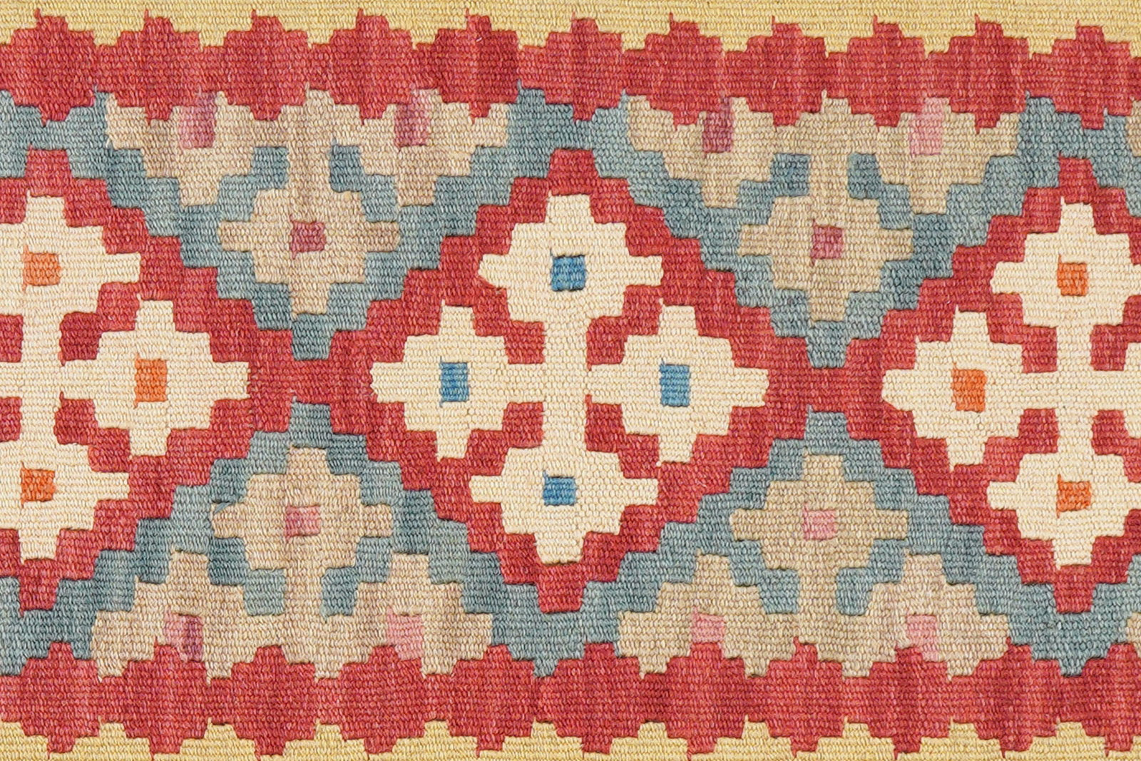 Kelim Gashgai — Handgefertigt, 200x60 cm, Bunt, 100% Virgin Wool | View 6