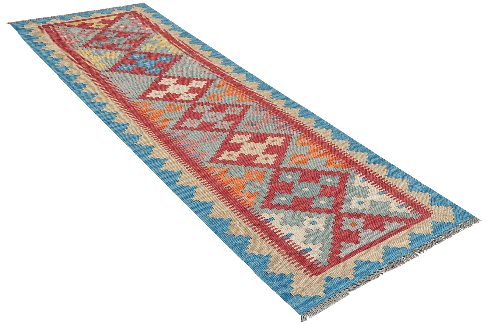 Kelim Gashgai — Handmade, 59x239 cm, Multicolor, 100% Virgin Wool | View 4
