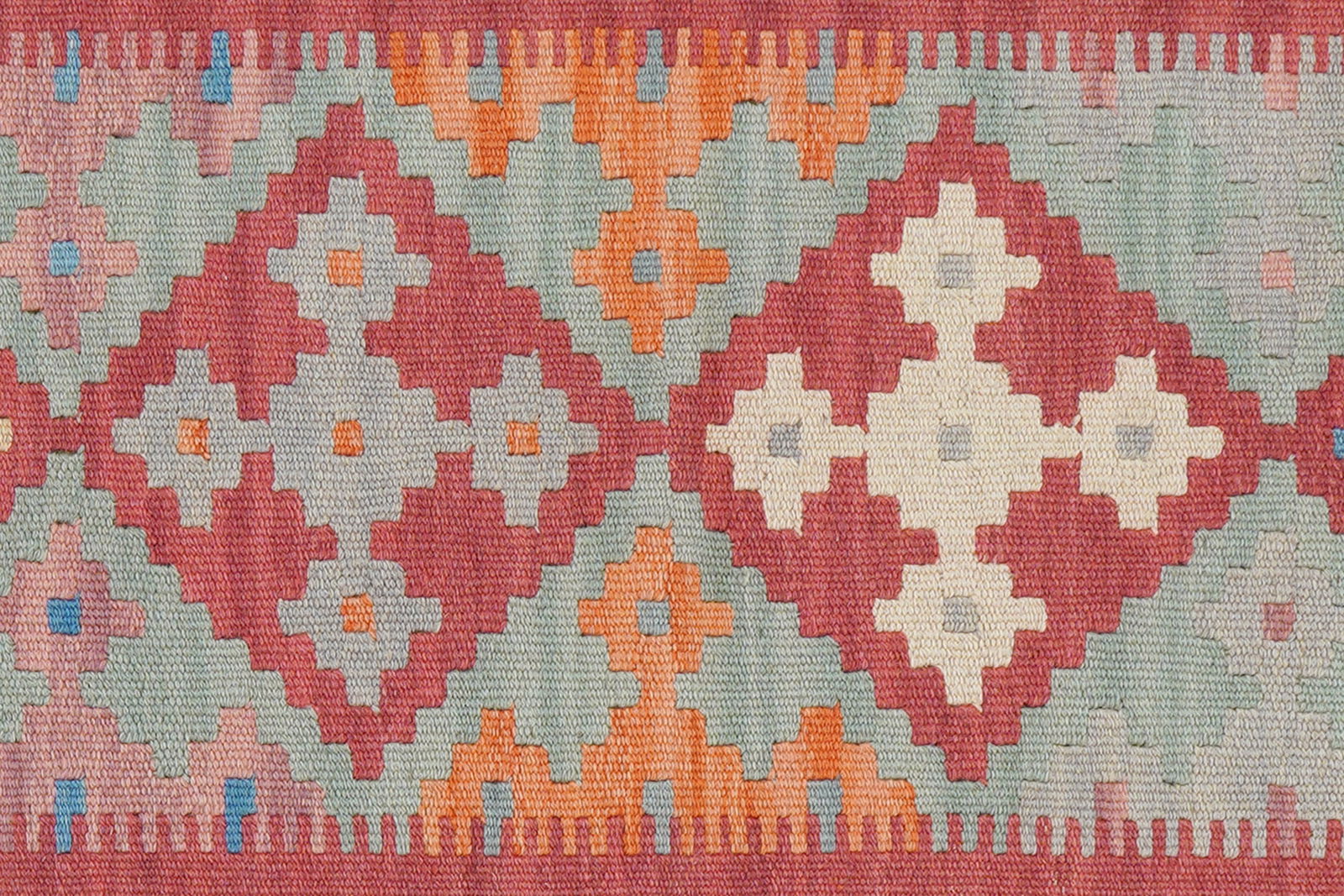 Kelim Gashgai — Handgefertigt, 239x59 cm, Beige, 100% Virgin Wool | View 6