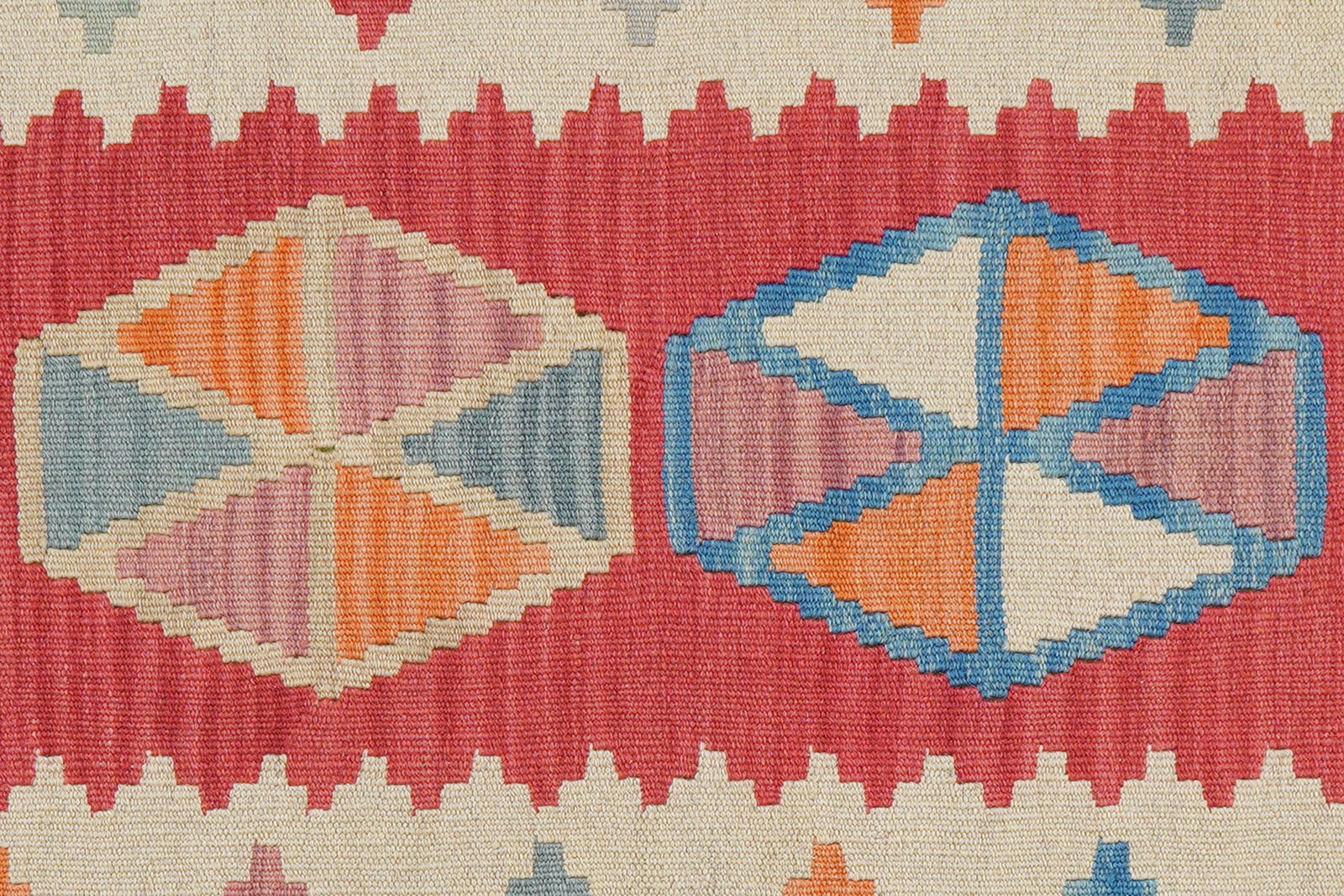 Kelim Gashgai — Handgefertigt, 252x83 cm, Beige, 100% Virgin Wool | View 6