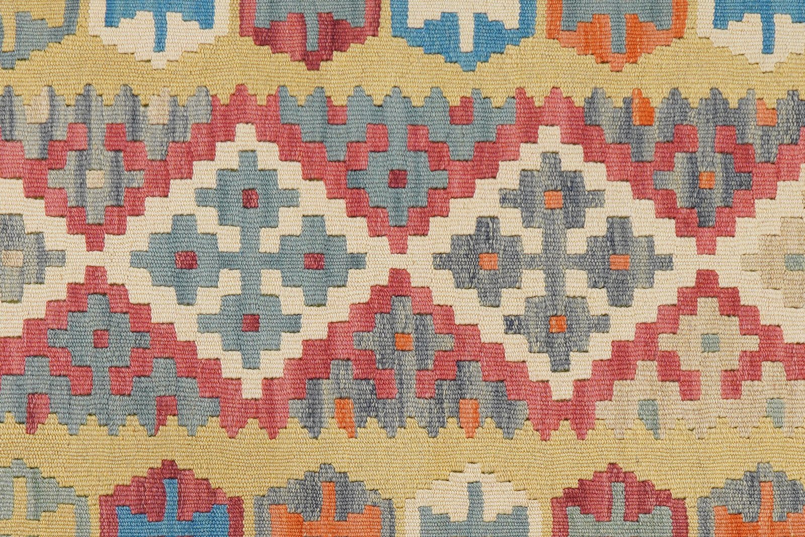 Kelim Gashgai — Handmade, 86x245 cm, Red, 100% Virgin Wool | View 5