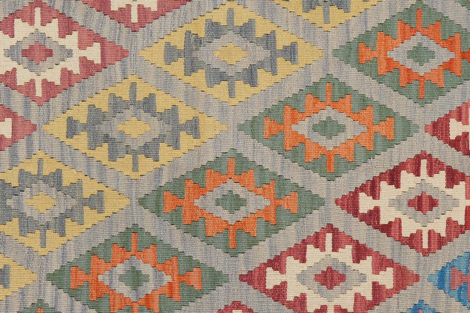 Kelim Gashgai — Handmade, 128x186 cm, Grey, 100% Virgin Wool | View 5