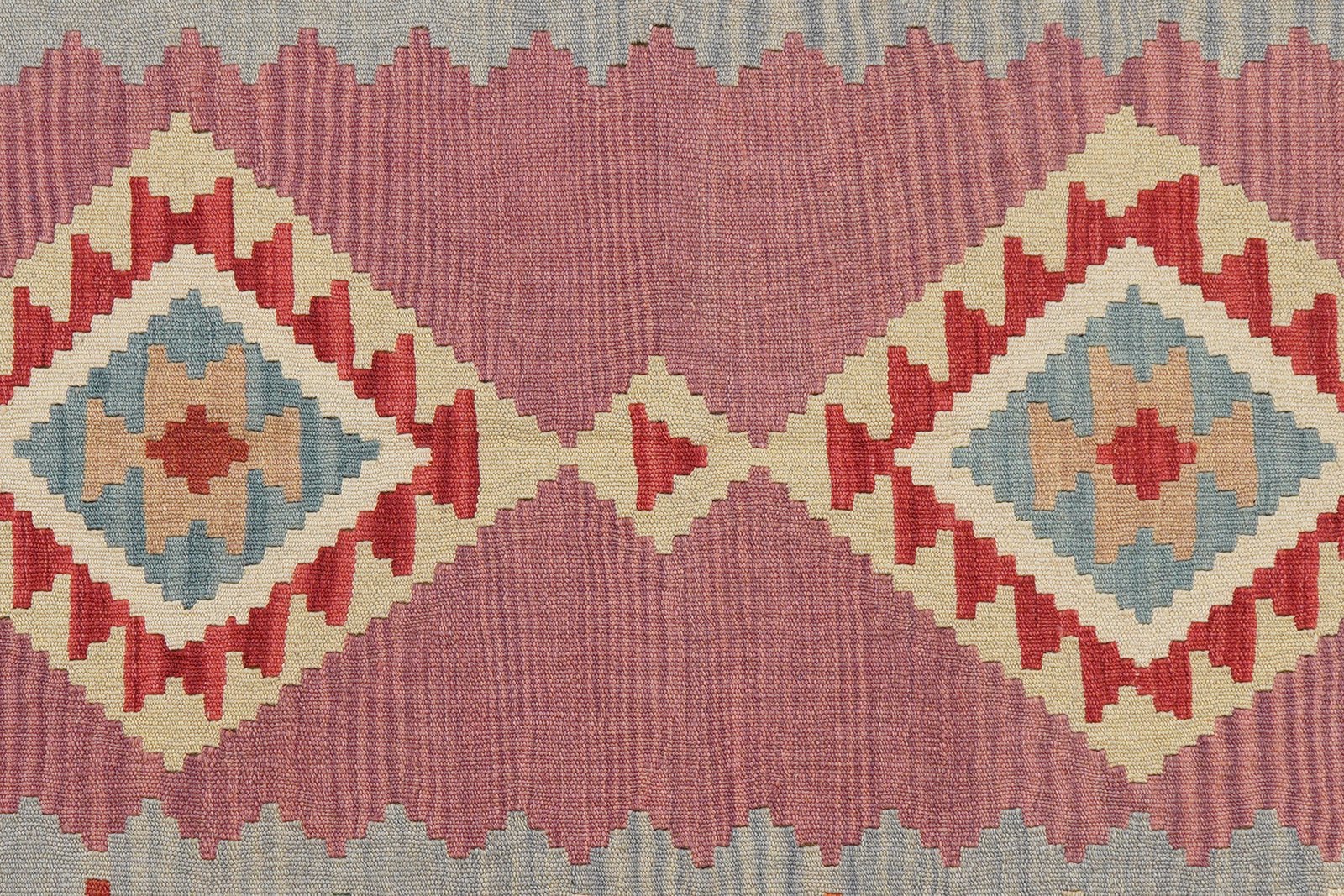Kelim Gashgai — Handmade, 126x186 cm, Pink, 100% Virgin Wool | View 5