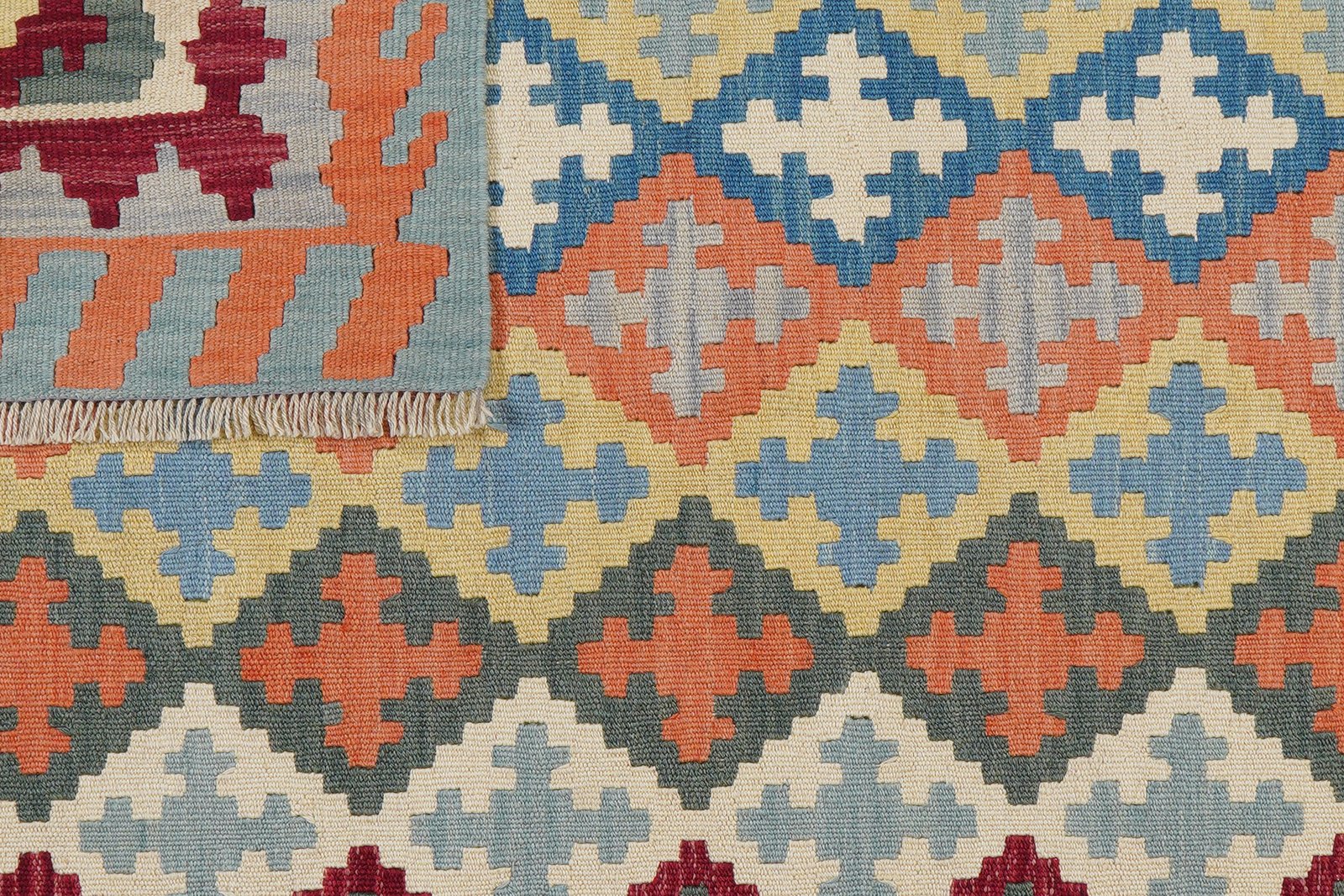 Kelim Gashgai — Handmade, 128x178 cm, Multicolor, 100% Virgin Wool | View 6
