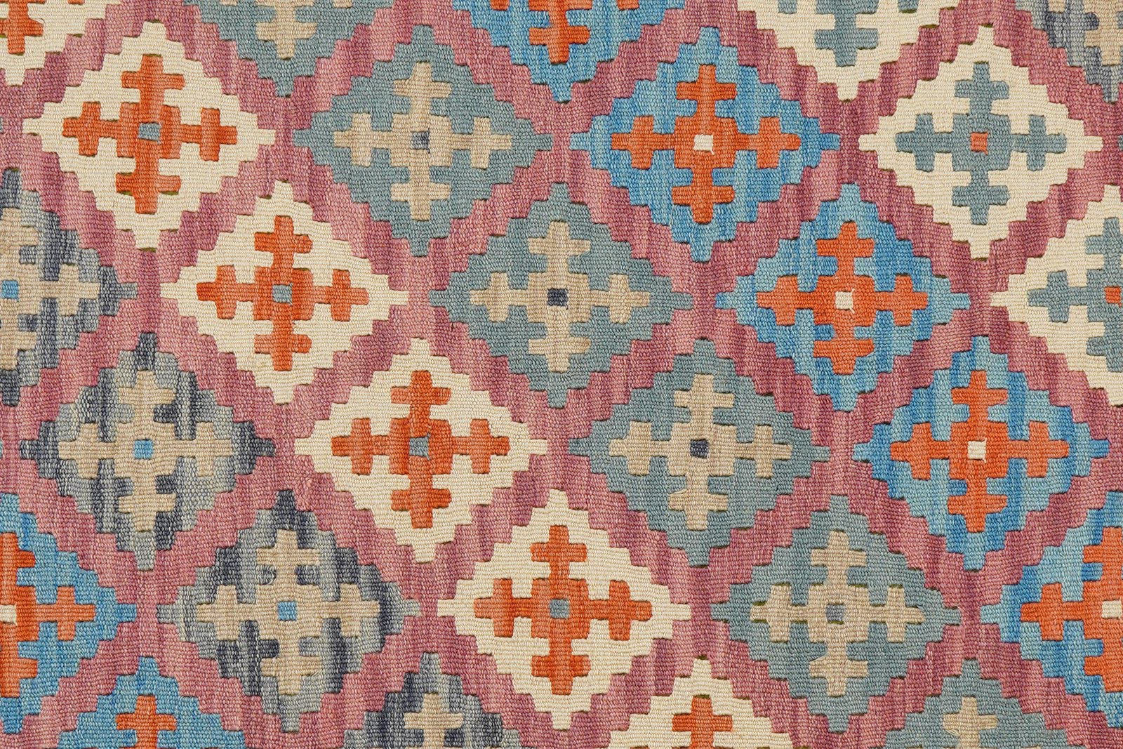 Kelim Gashgai — Handmade, 121x179 cm, Pink, 100% Virgin Wool | View 5