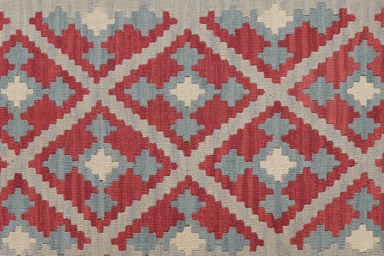 Kelim Gashgai — Handmade, 125x174 cm, Grey, 100% Virgin Wool | View 5