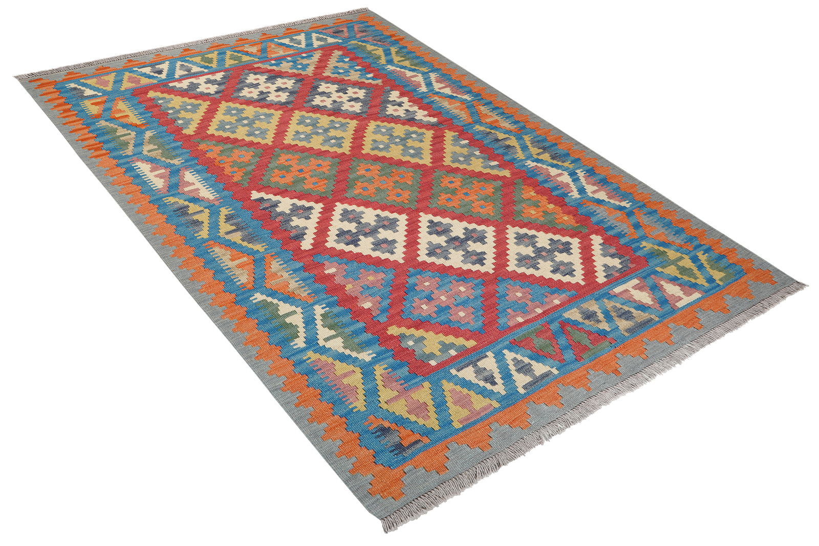 Kelim Gashgai — Handgefertigt, 177x127 cm, Blau, 100% Virgin Wool | View 5