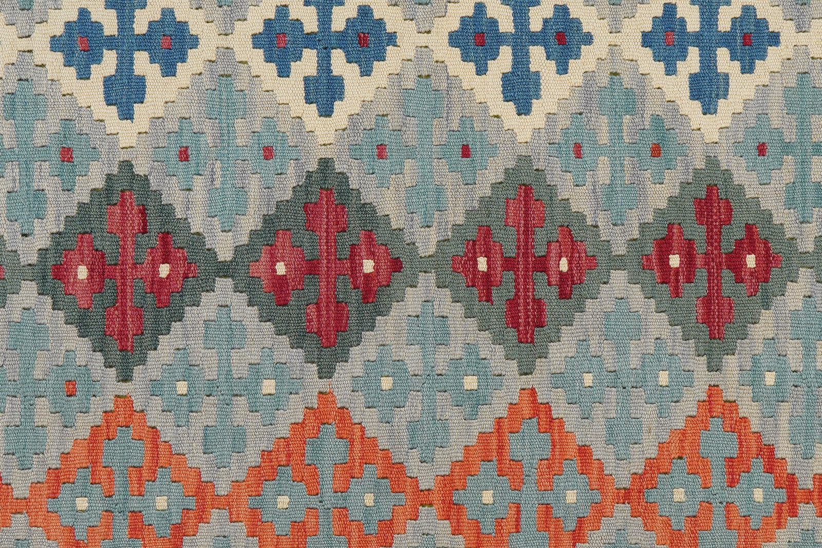 Kelim Gashgai — Handgefertigt, 181x124 cm, Rot, 100% Virgin Wool | View 6