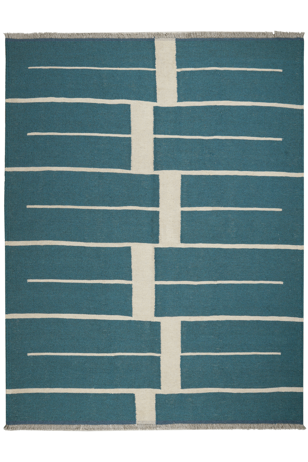 Kelim Gashgai — Handmade, 153x197 cm, Green, 100% Virgin Wool | Main view