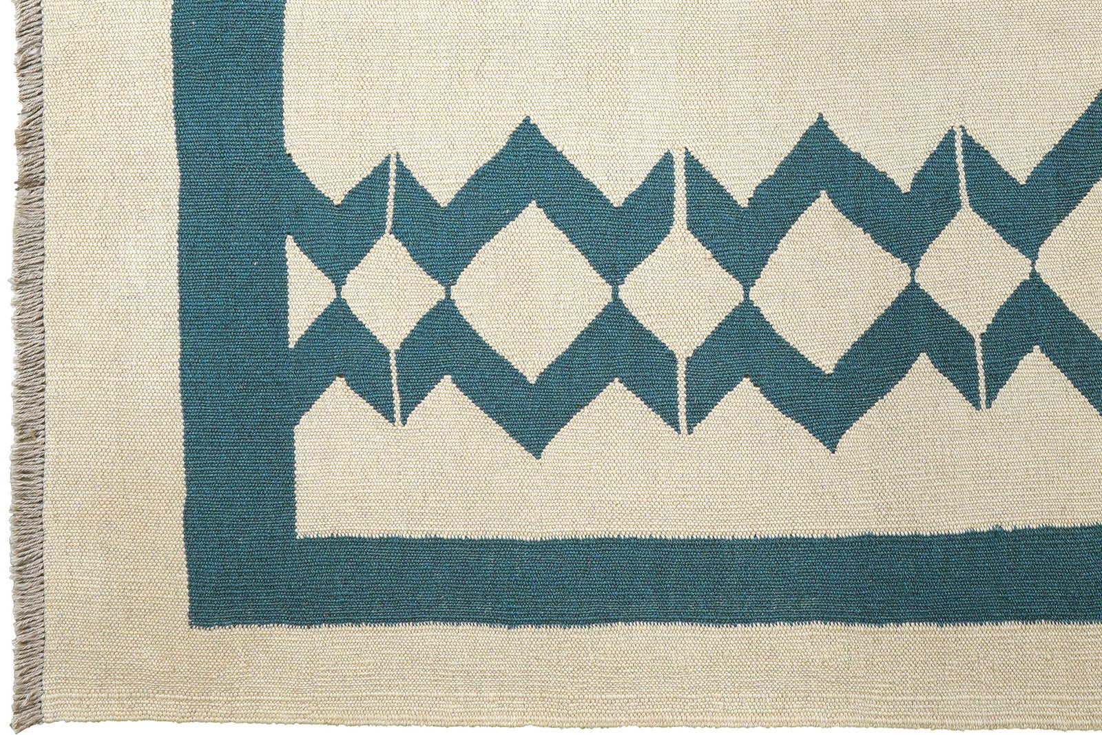 Kelim Gashgai — Handgefertigt, 196x142 cm, Grün, 100% Virgin Wool | View 4