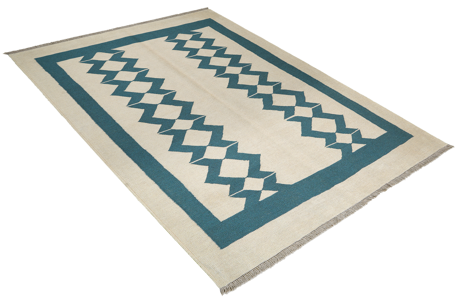 Kelim Gashgai — Handgefertigt, 196x142 cm, Grün, 100% Virgin Wool | View 5