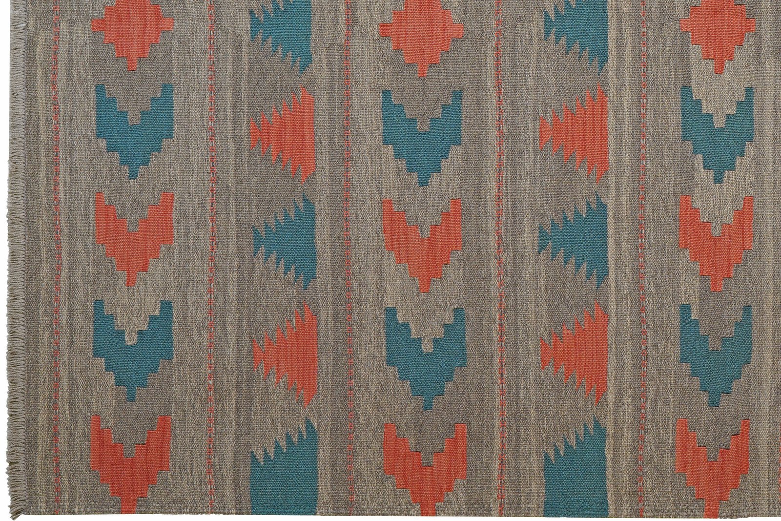 Kelim Gashgai — Handmade, 170x249 cm, Beige, 100% Virgin Wool | View 3