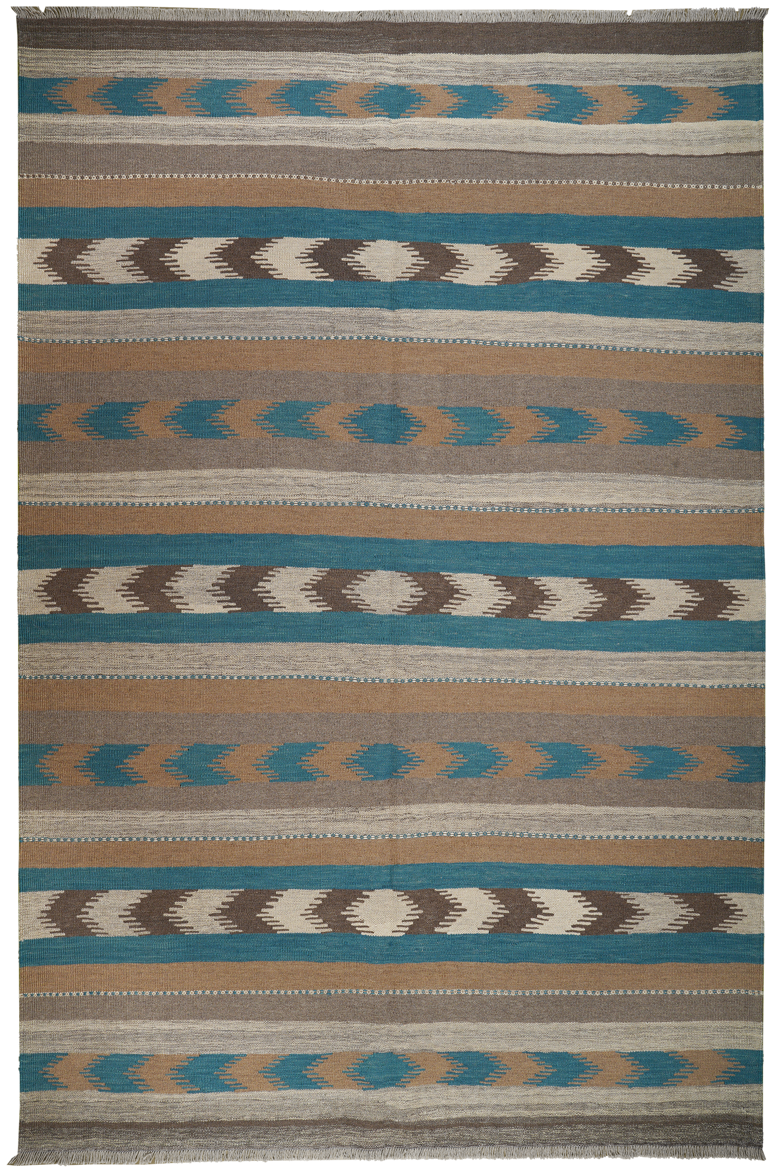 Kelim Gashgai — Handgefertigt, 300x197 cm, Bunt, 100% Virgin Wool | Main view