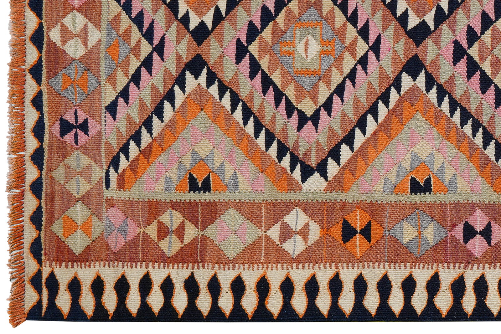 Kelim Harssin — Handgefertigt, 255x95 cm, Beige, 100% Virgin Wool | View 4