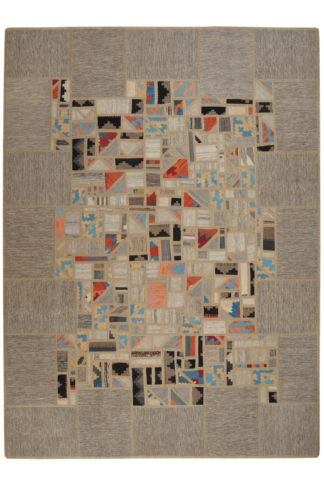 Kelim Tekkeh — Handmade, 173x237 cm, Beige, 100% Virgin Wool | Main view