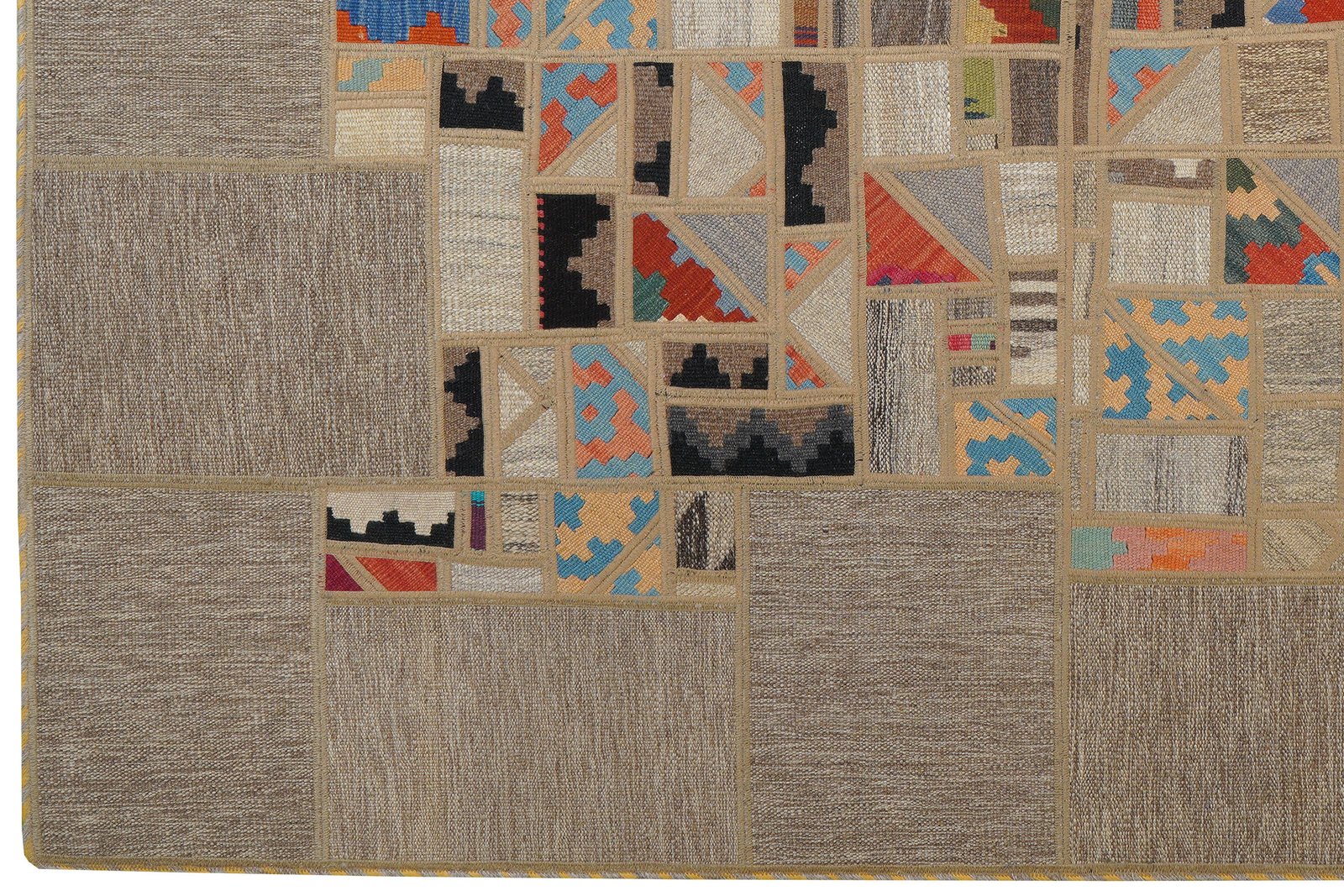 Kelim Tekkeh — Handmade, 173x237 cm, Beige, 100% Virgin Wool | View 3