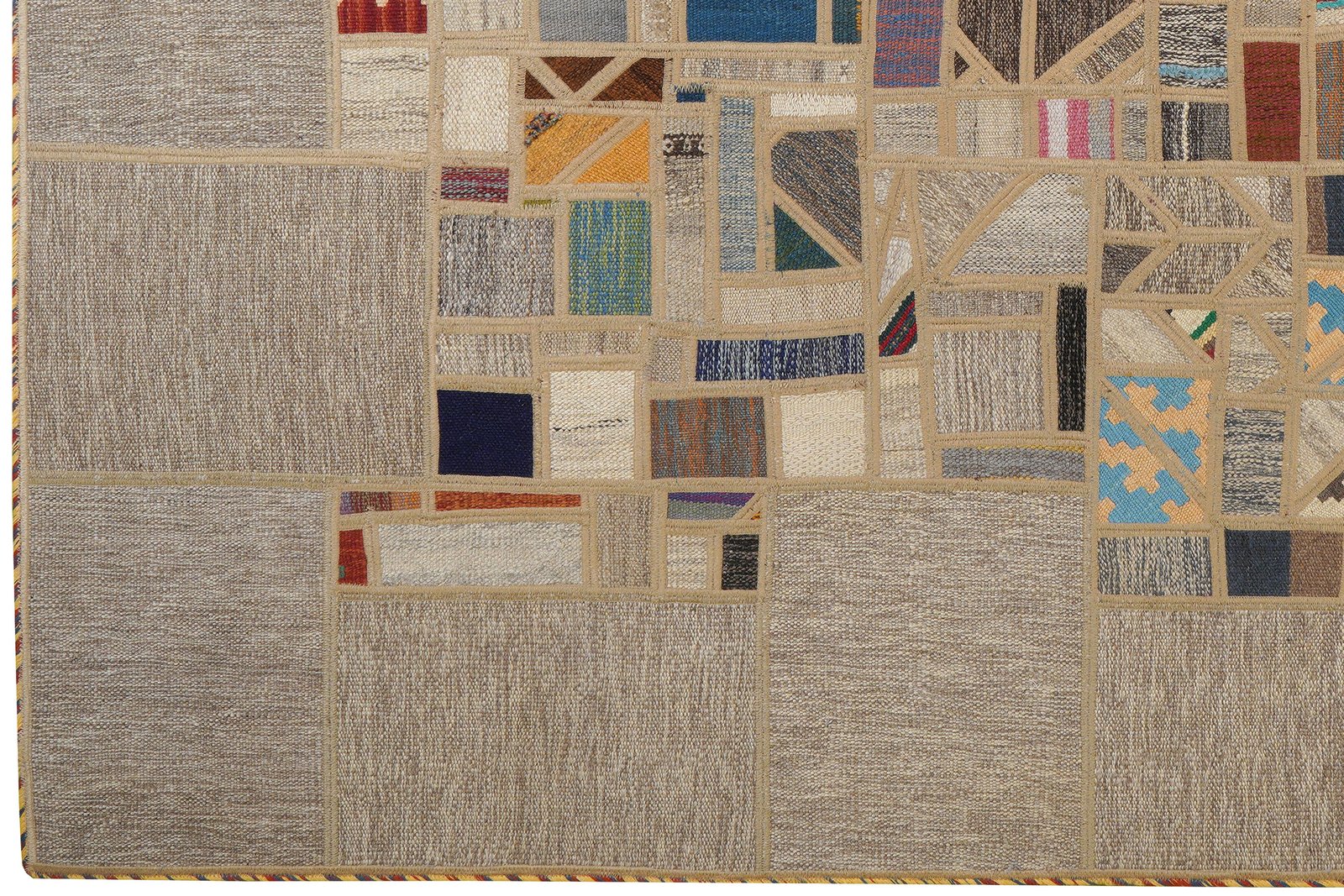 Kelim Tekkeh — Handmade, 171x238 cm, Beige, 100% Virgin Wool | View 3