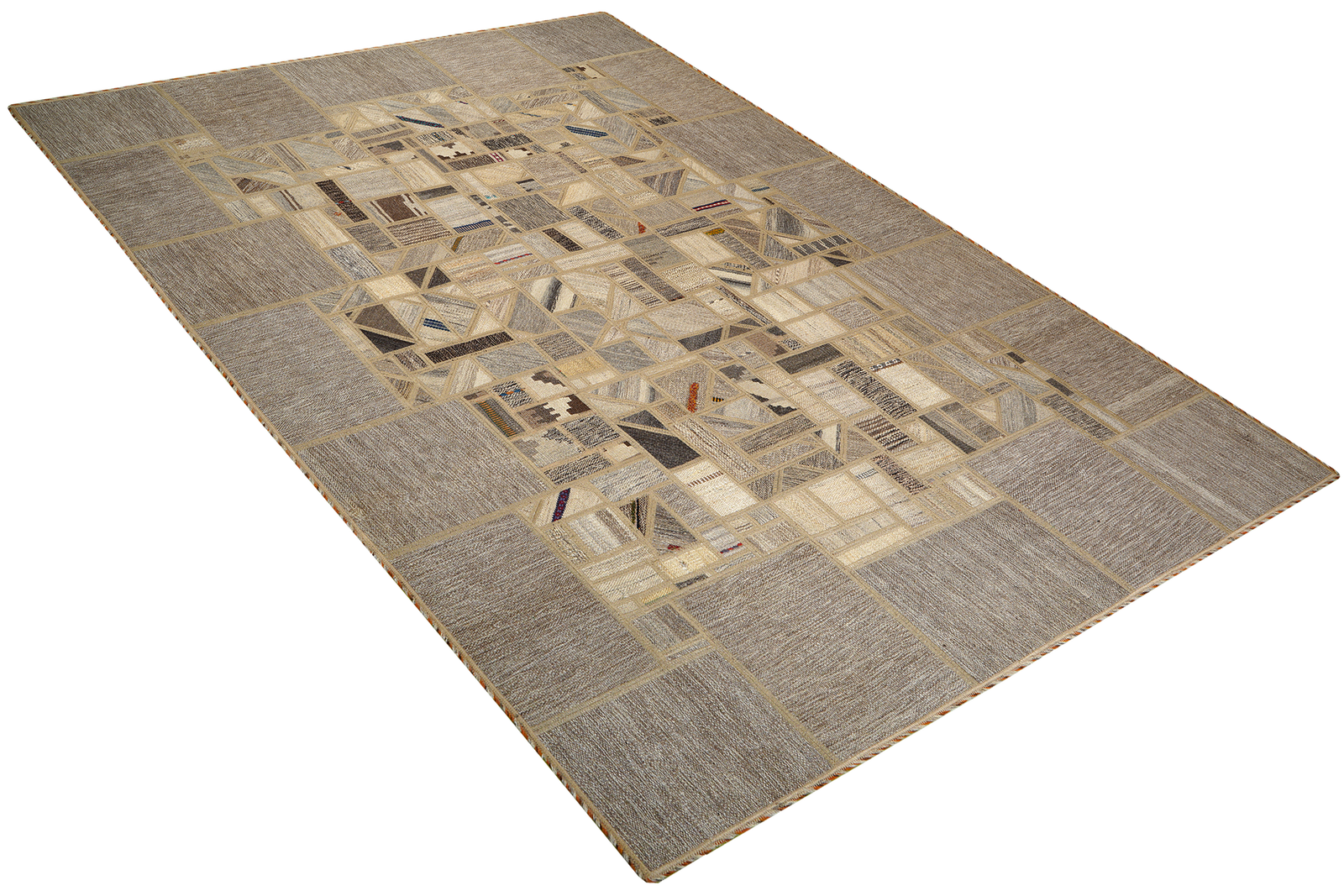 Kelim Tekkeh — Handgefertigt, 237x173 cm, Beige, 100% Virgin Wool | View 5