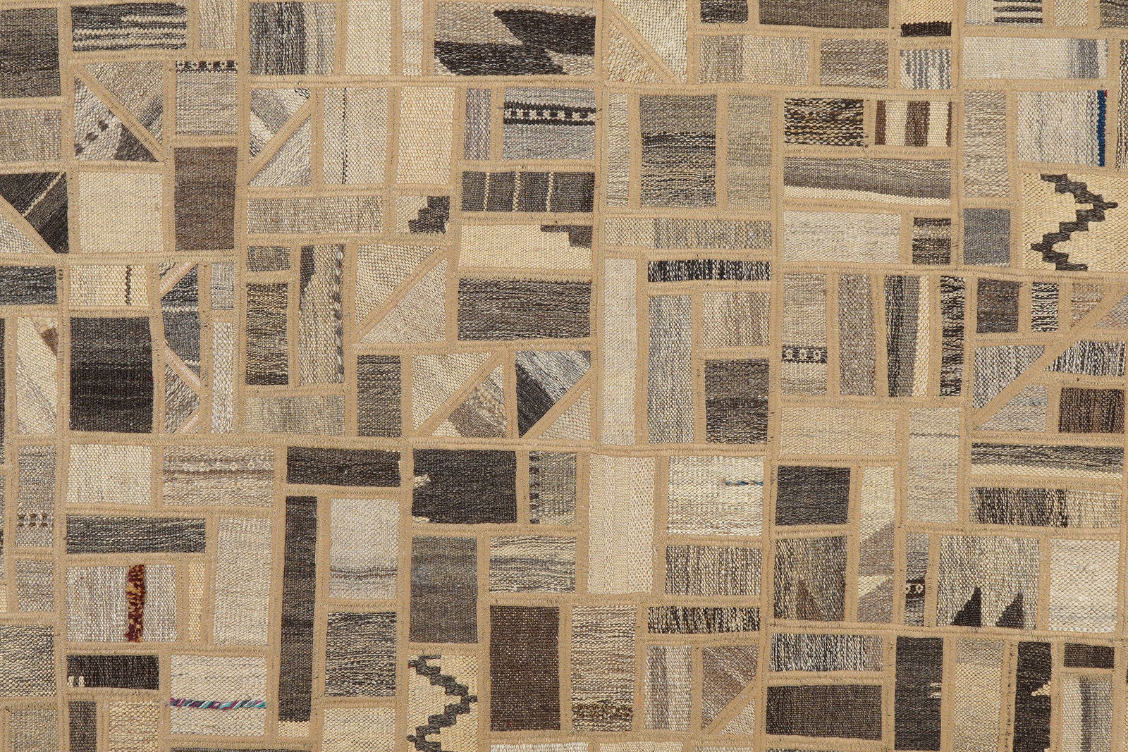 Kelim Tekkeh — Handgefertigt, 235x171 cm, Beige, 100% Virgin Wool | View 6