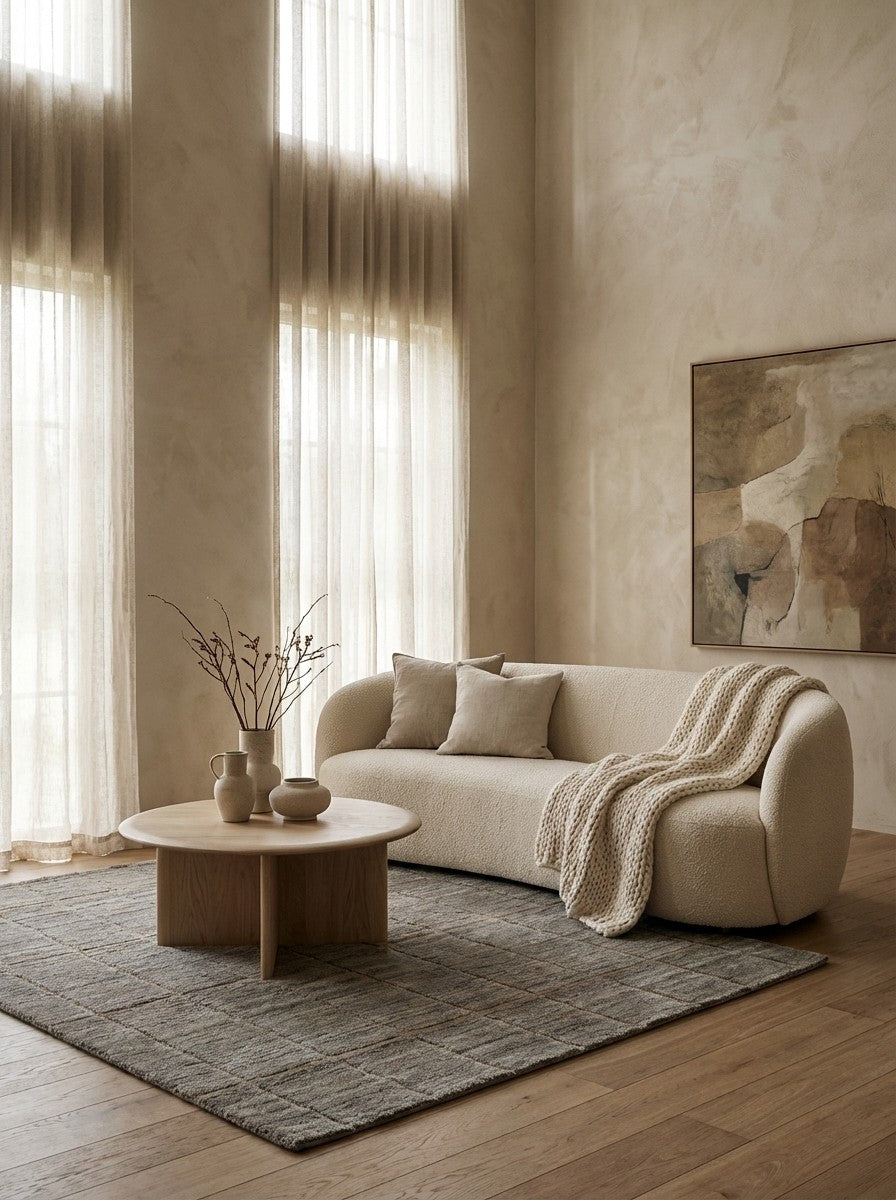 Gabbeh — Hand-knotted, 162x185 cm, Grey, 100% Virgin Wool | Detail view