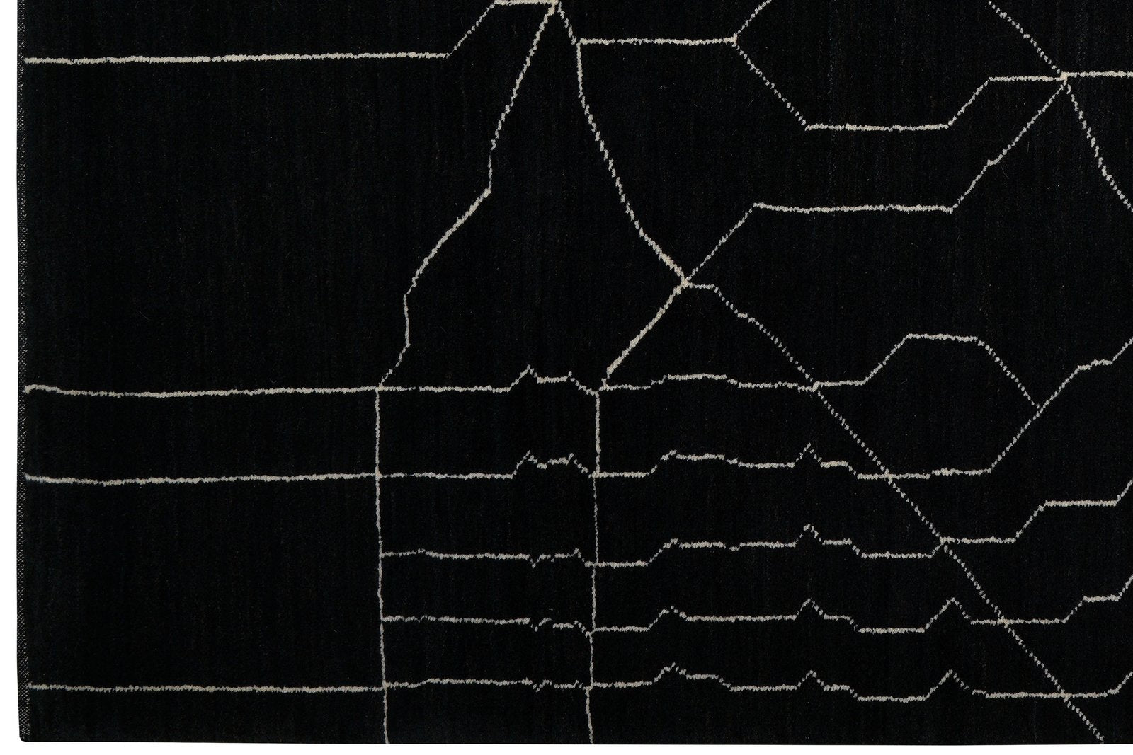 Gabbeh — Hand-knotted, 207x280 cm, Black, 100% Virgin Wool | View 3