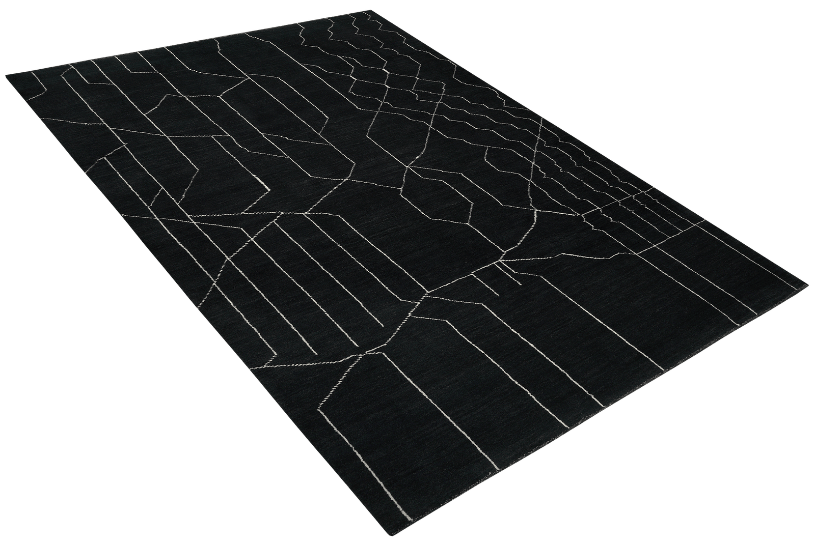 Gabbeh — Hand-knotted, 207x280 cm, Black, 100% Virgin Wool | View 4