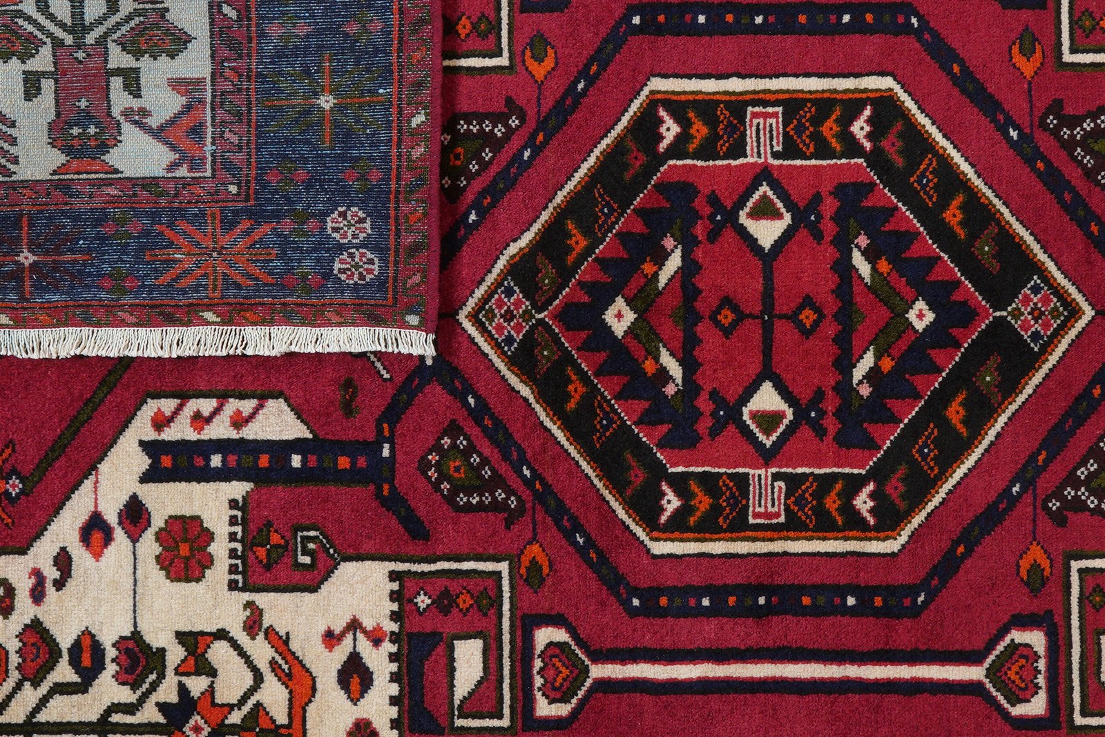 Saveh — Hand-knotted, 144x216 cm, Red, 100% Virgin Wool | View 7