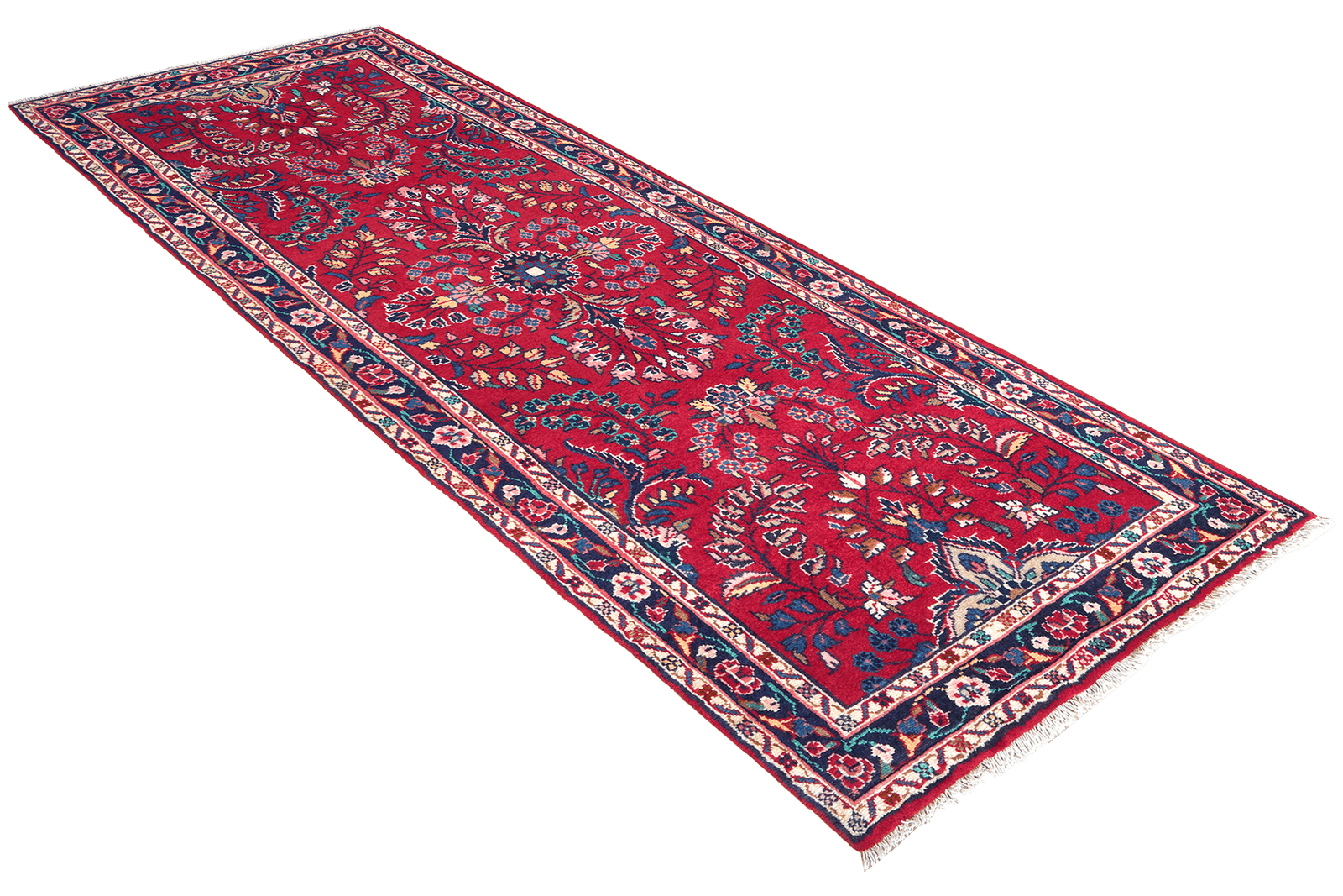 Dardjazin — Hand-knotted, 87x229 cm, Red, 100% Virgin Wool | View 4