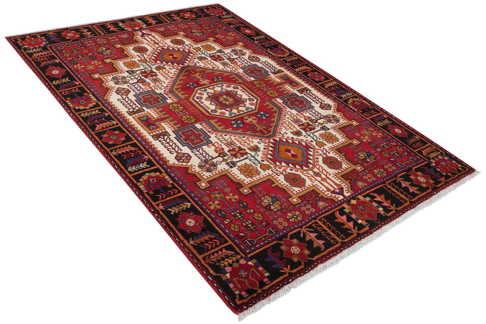 Nahavand — Hand-knotted, 143x201 cm, Beige, 100% Virgin Wool | View 4