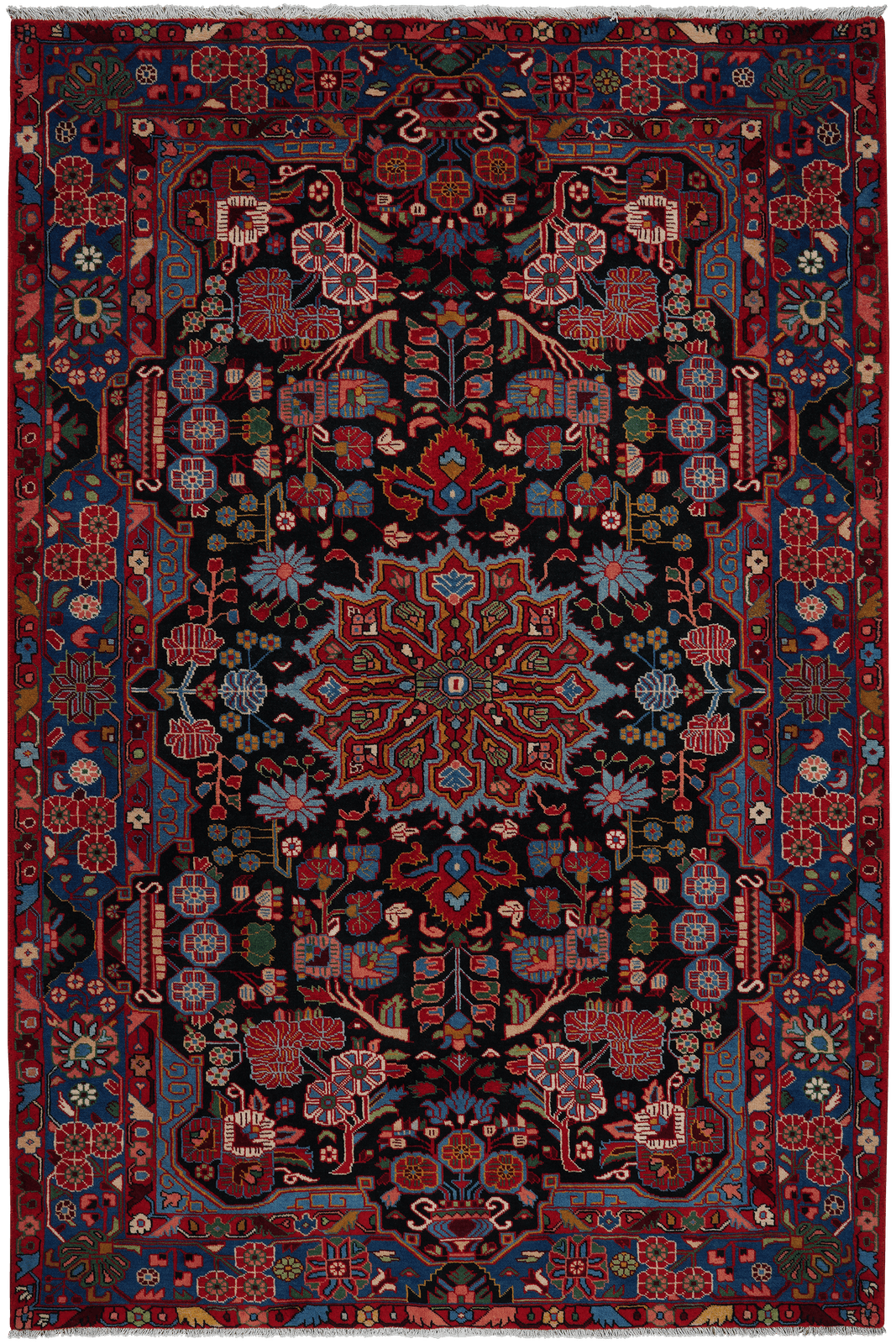 Nahavand — Hand-knotted, 157x235 cm, Blue, 100% Virgin Wool | Main view