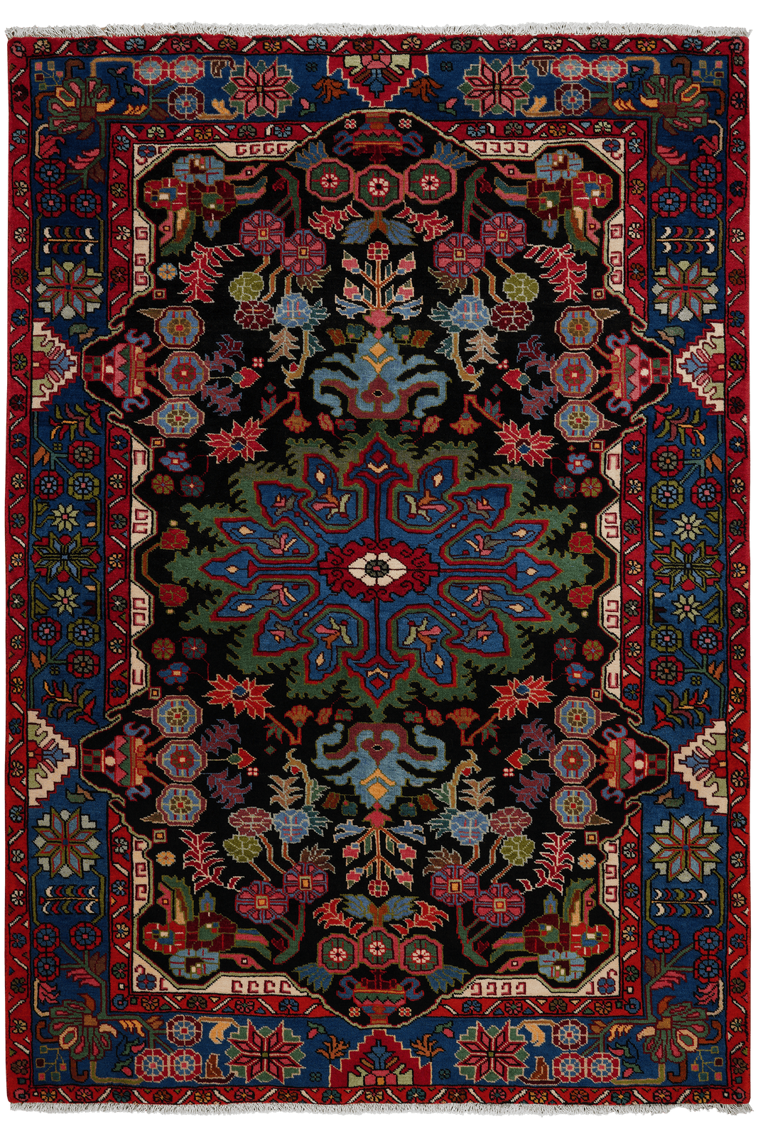 Nahavand — Hand-knotted, 151x213 cm, Blue, 100% Virgin Wool | Main view