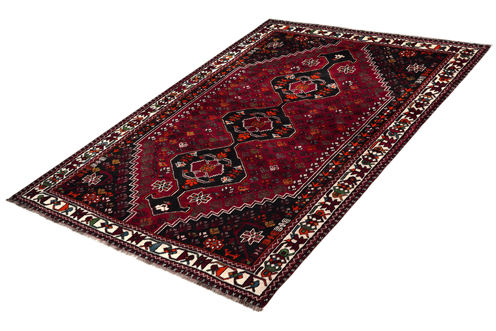 Shiraz — Hand-knotted, 178x267 cm, Red, 100% Virgin Wool | View 5