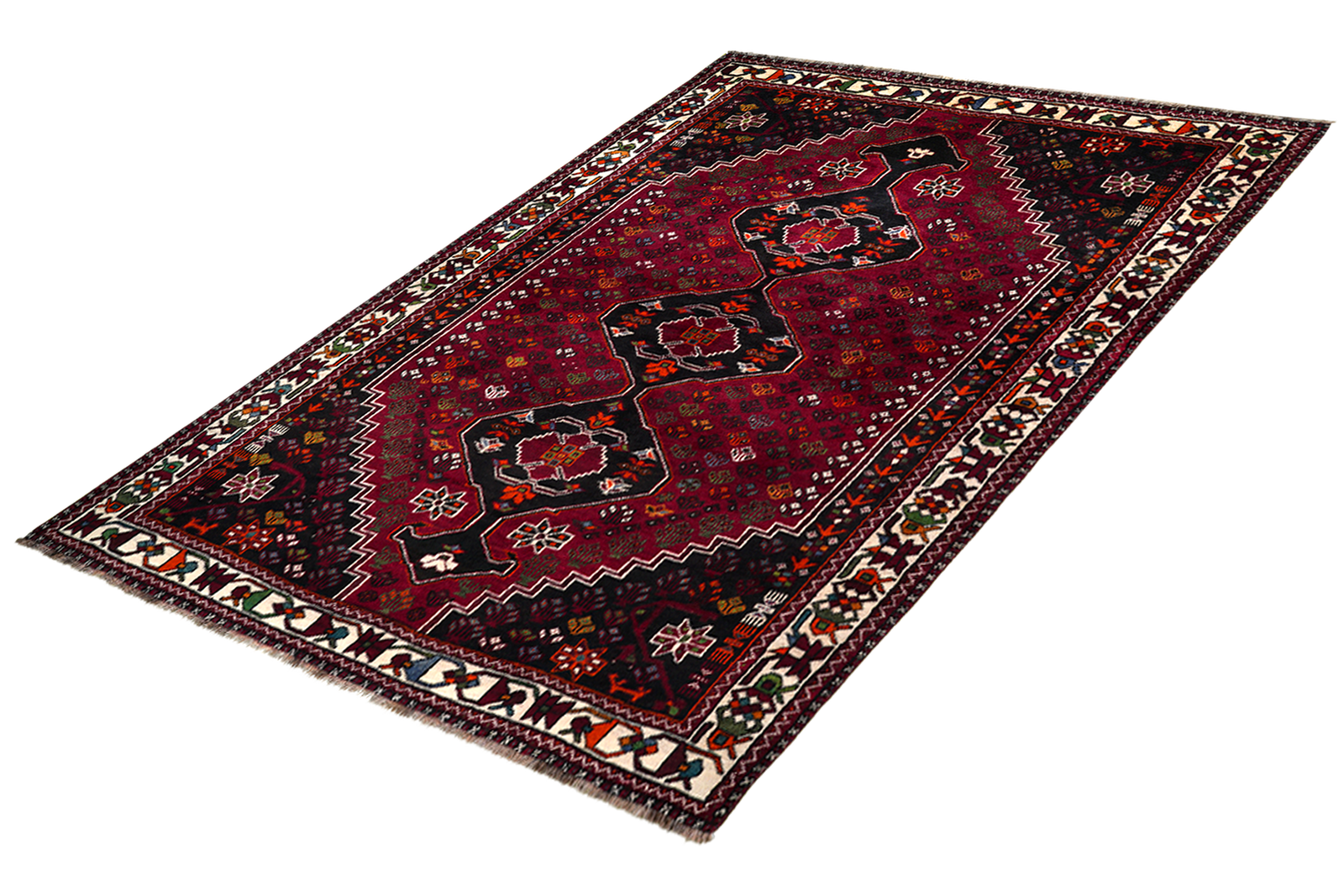 Shiraz — Handgefertigt, 267x178 cm, Beige, 100% Virgin Wool | View 6