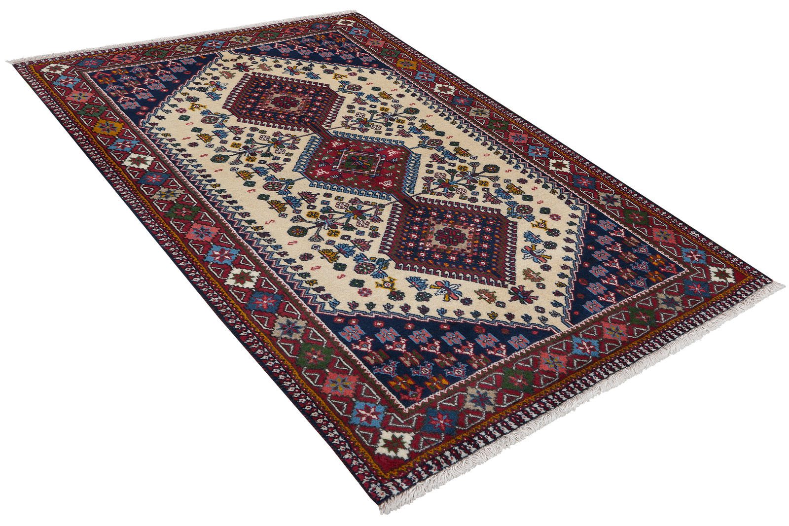 Yalameh — Handgefertigt, 155x113 cm, Rot, 100% Virgin Wool | View 5