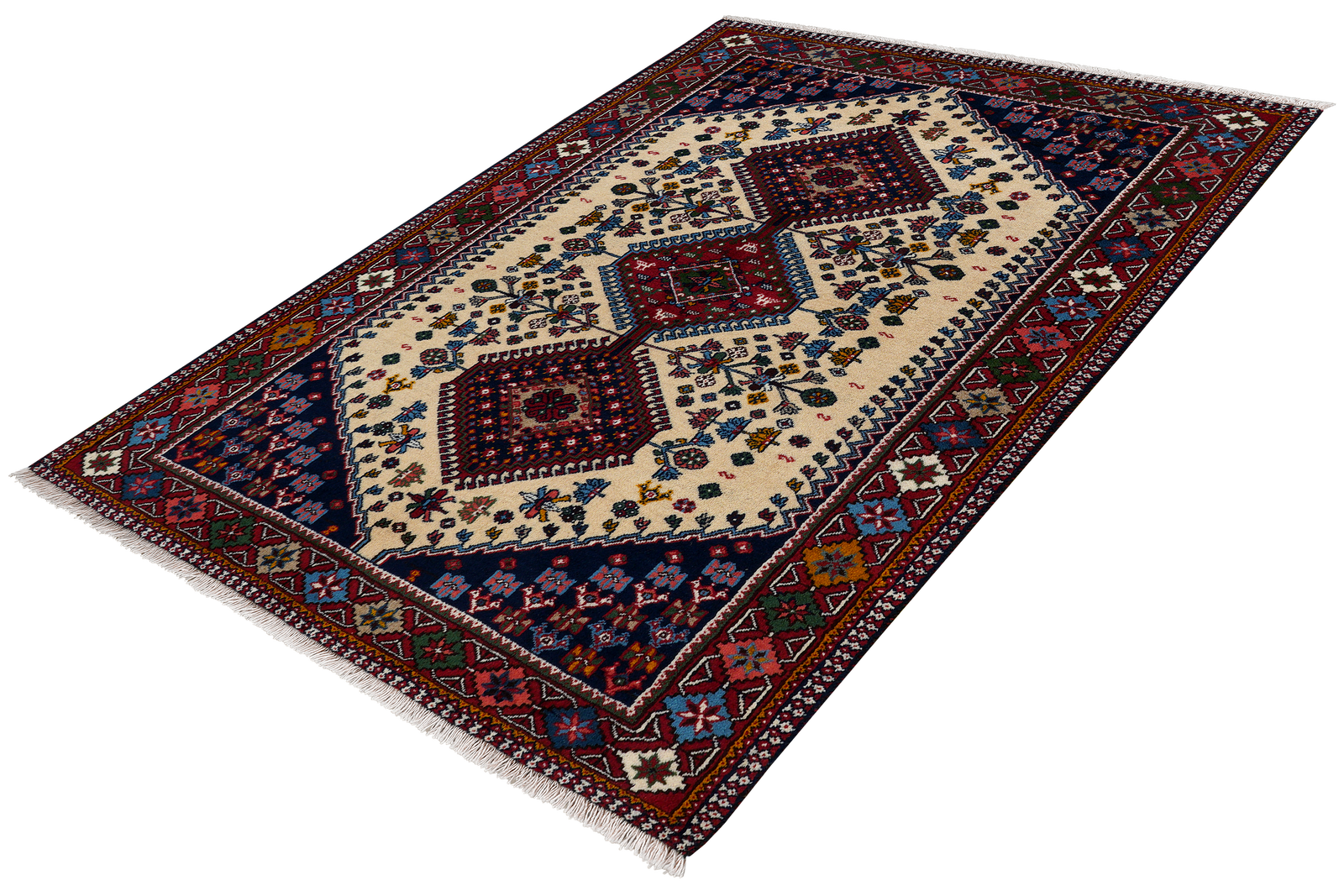 Yalameh — Handgefertigt, 155x113 cm, Rot, 100% Virgin Wool | View 6