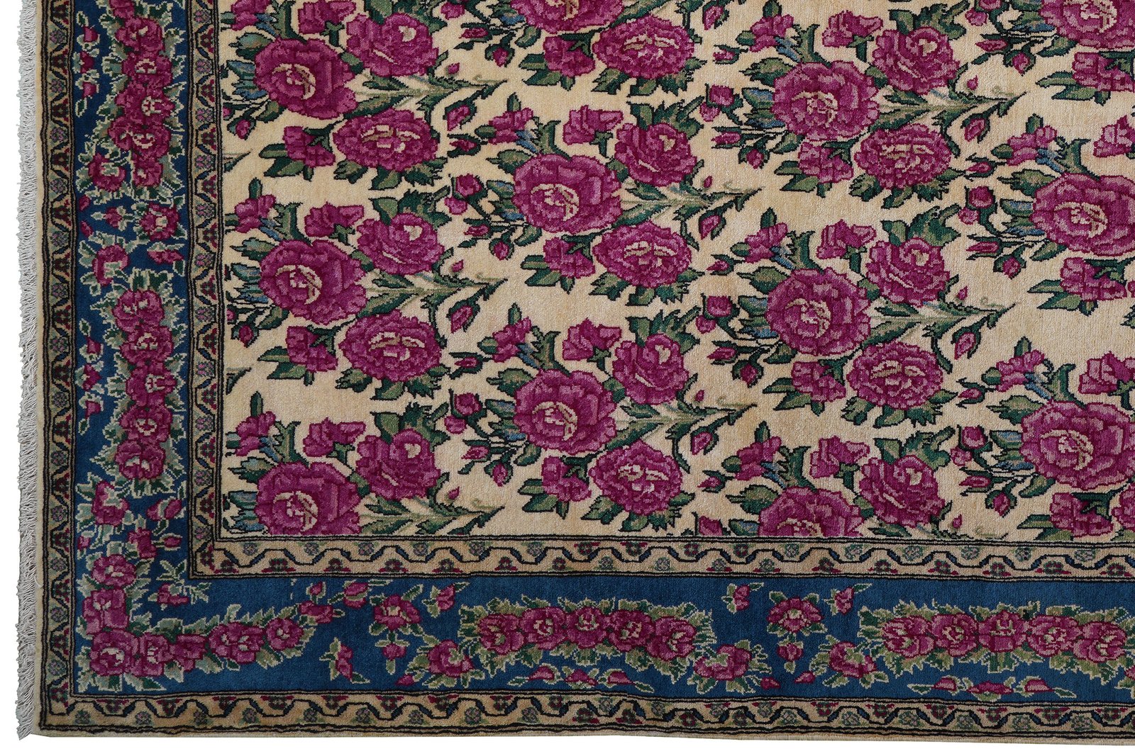 Kirman — Hand-knotted, 210x291 cm, Beige, 100% Virgin Wool | View 3