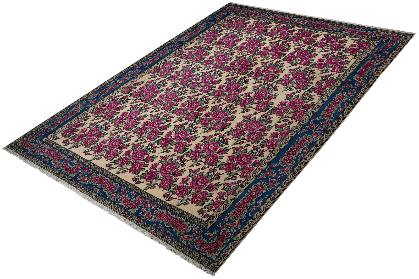 Kirman — Hand-knotted, 210x291 cm, Beige, 100% Virgin Wool | View 5